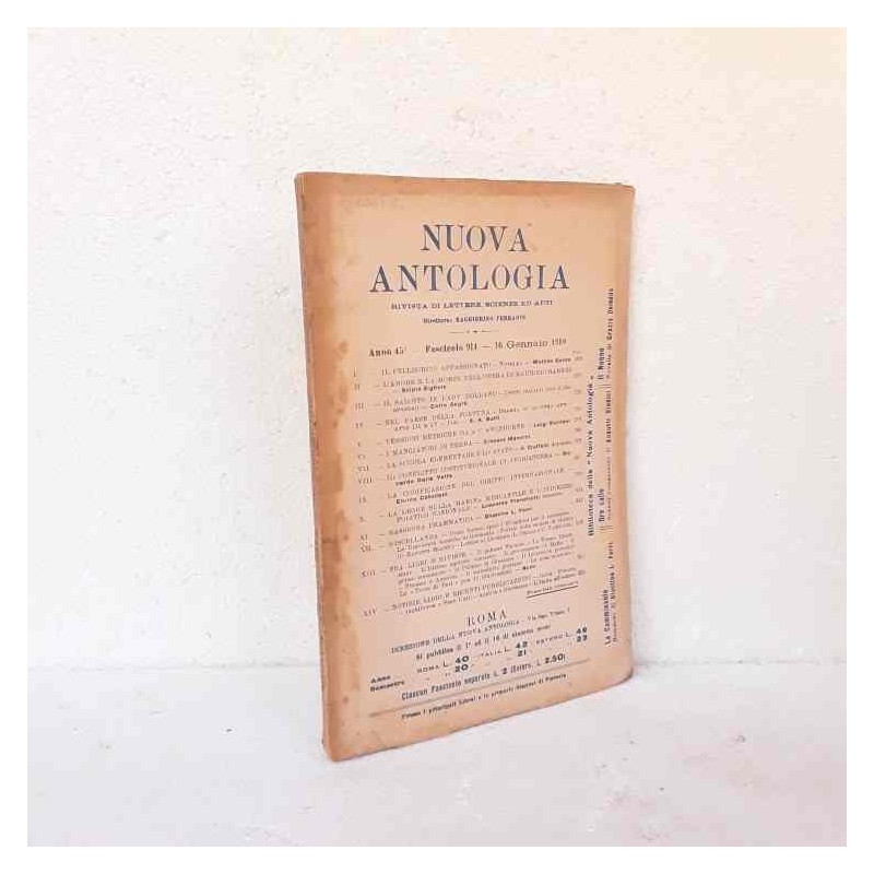 Nuova Antologia rivista di lettere scienze ed arti 1910 fascicolo 914