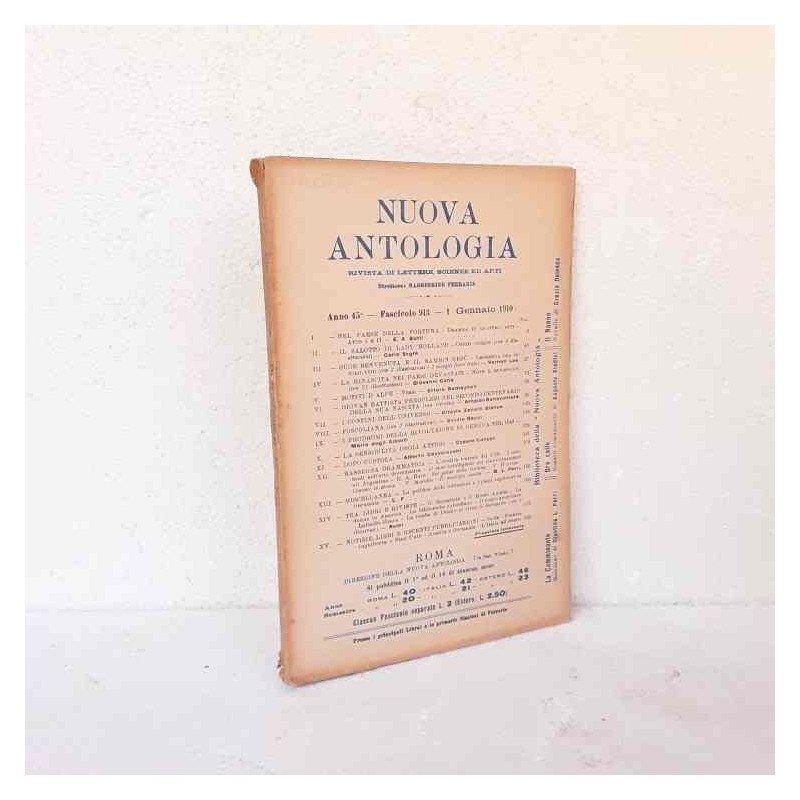 Nuova Antologia rivista di lettere scienze ed arti 1910 fascicolo 913