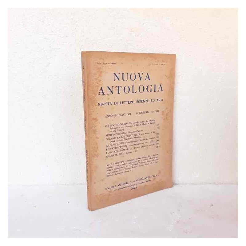 Nuova Antologia rivista di lettere scienze ed arti 1934 fascicolo 1484