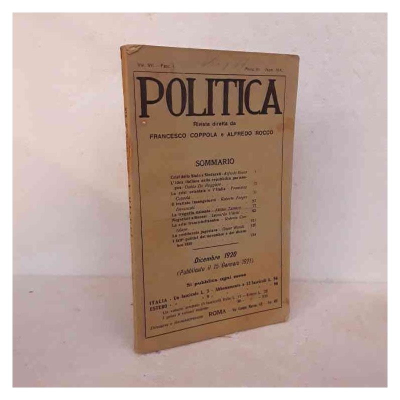 Politica rivista Coppola 1920