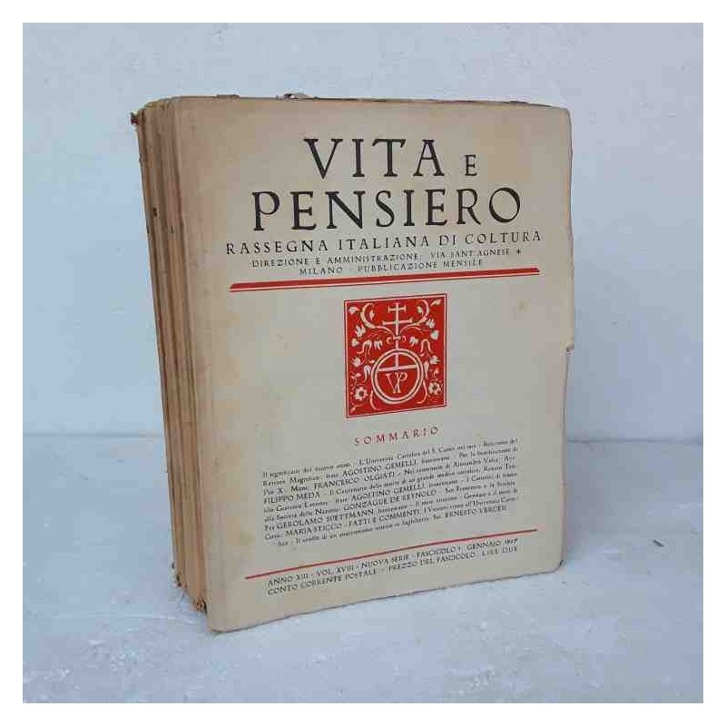 Vita e Pensiero Rassegna Italiana di Coltura 1927