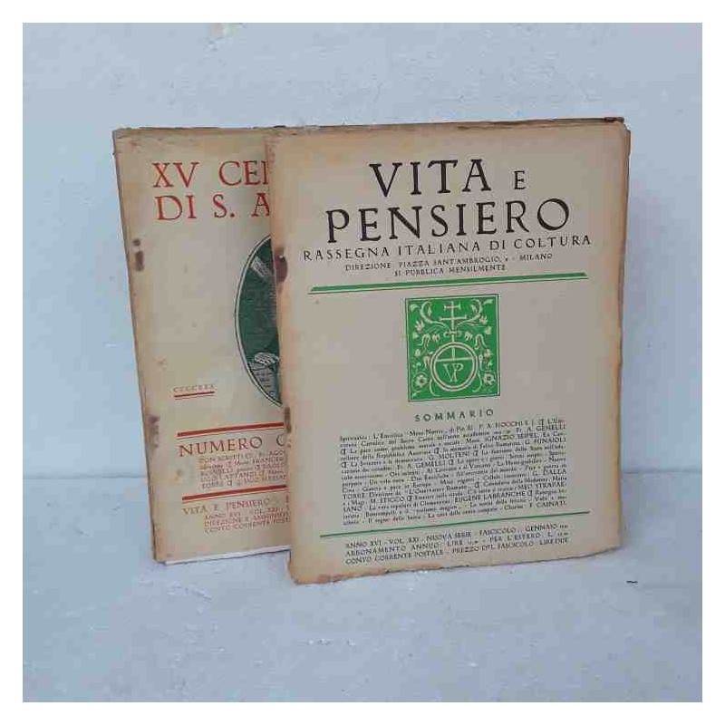 Vita e Pensiero Rassegna Italiana di Coltura 1930