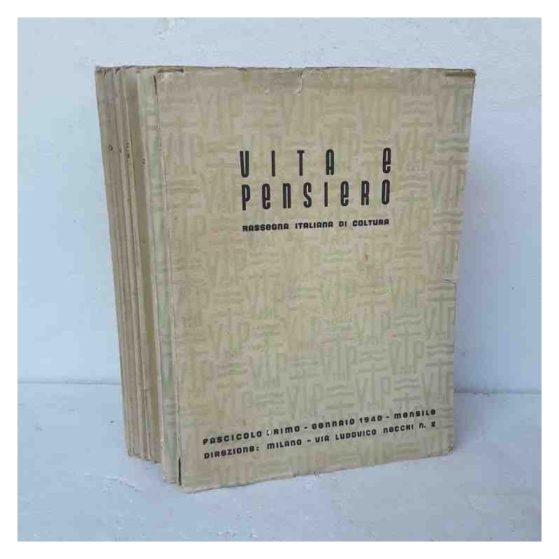 Vita e Pensiero Rassegna Italiana di Coltura 1940