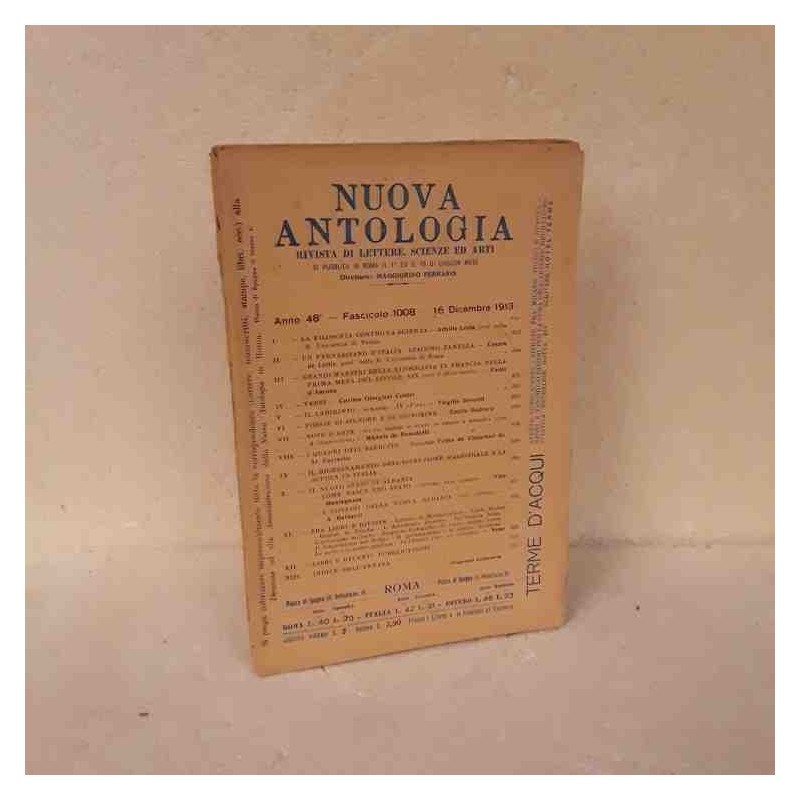 Nuova Antologia rivista di lettere scienze ed arti 1913 fascicolo 1008