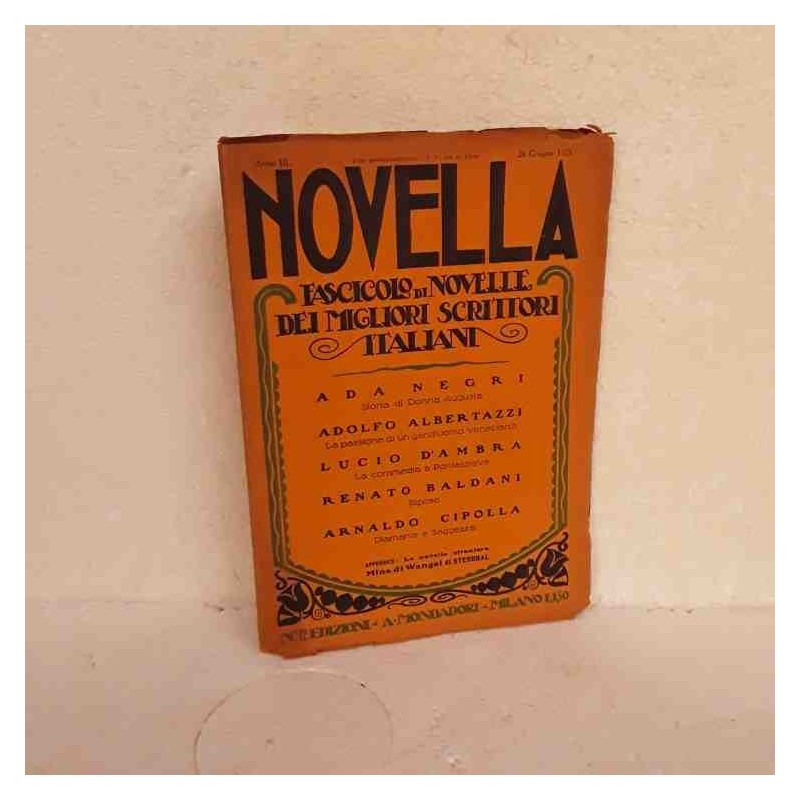 Novella scrittori italiani 1921
