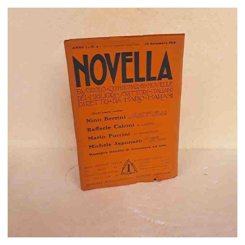 Novella scrittori italiani 1919
