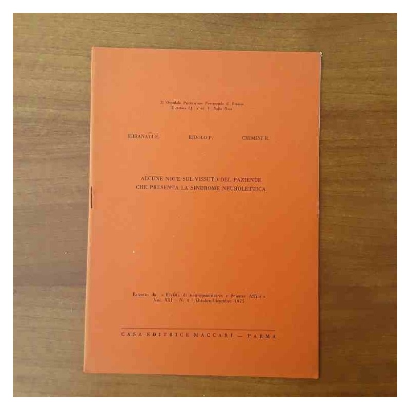 Sindrome Neurolettica 1975