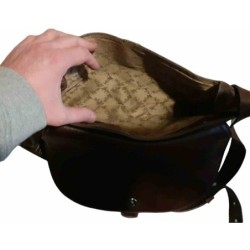 Borsetta donna marrone in Pelle Mazzini - Firenze 33x24 cm
