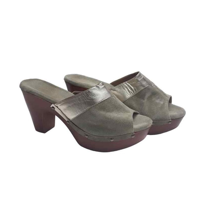 Zoccoli donna camoscio made italy