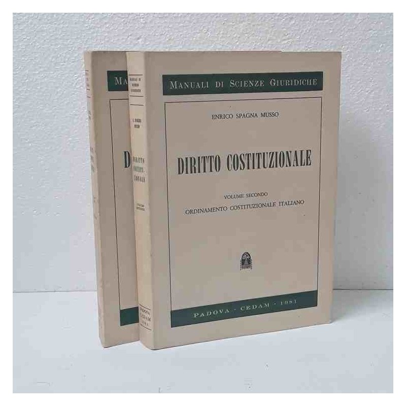 Diritto costituzionale 2 volumi di Musso Spagna Enrico