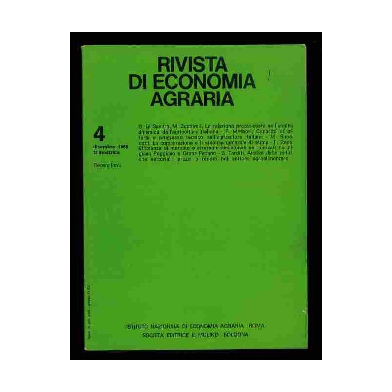 Rivista di Economia e Agraria - trim.1985
