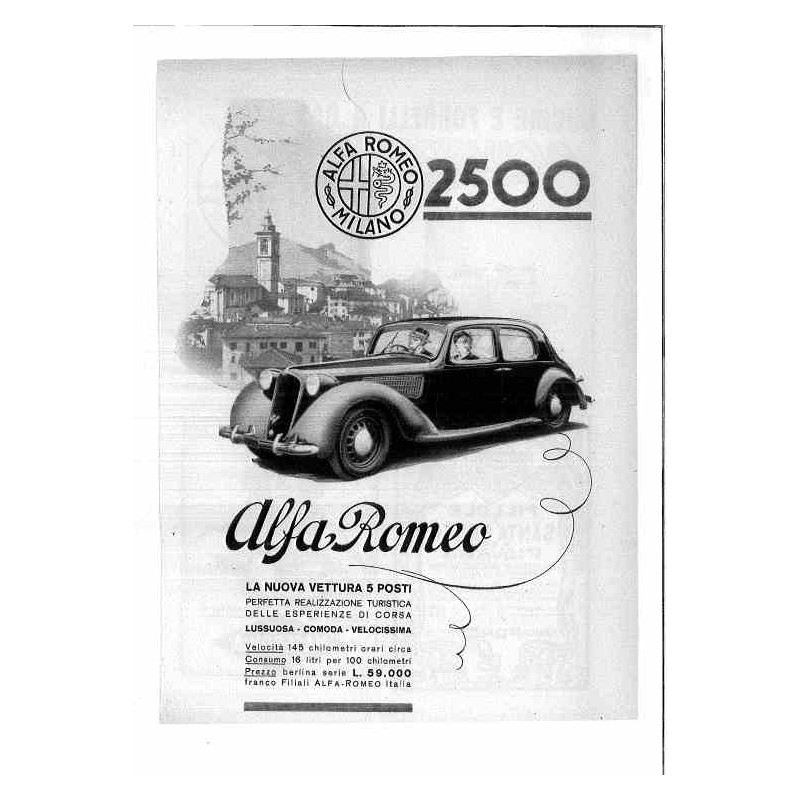 Alfa Romeo Milano 2500 La nuova vettura 5 posti