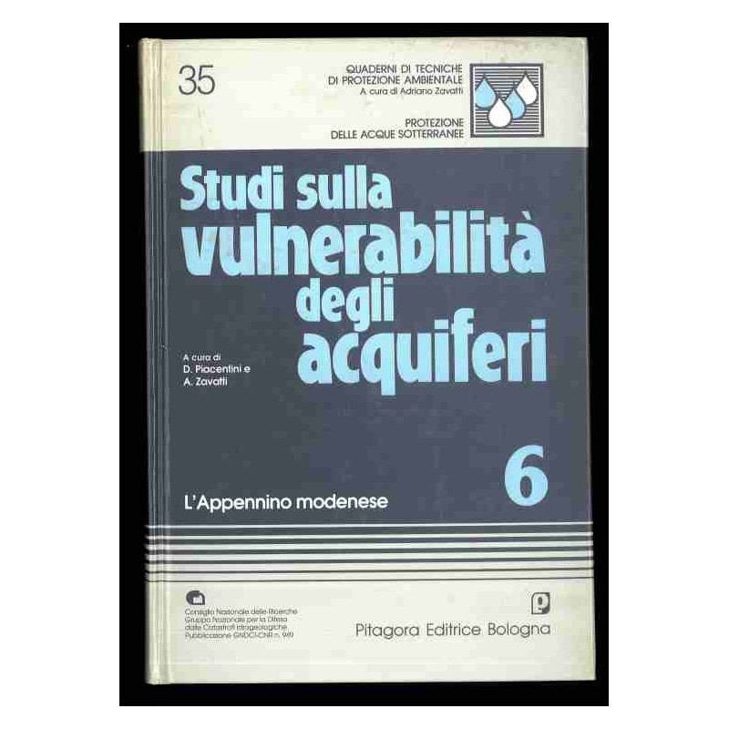 Studi sulla vulnerabilità degli acquiferi - App.Modenese di Piacentini  - Zavatti