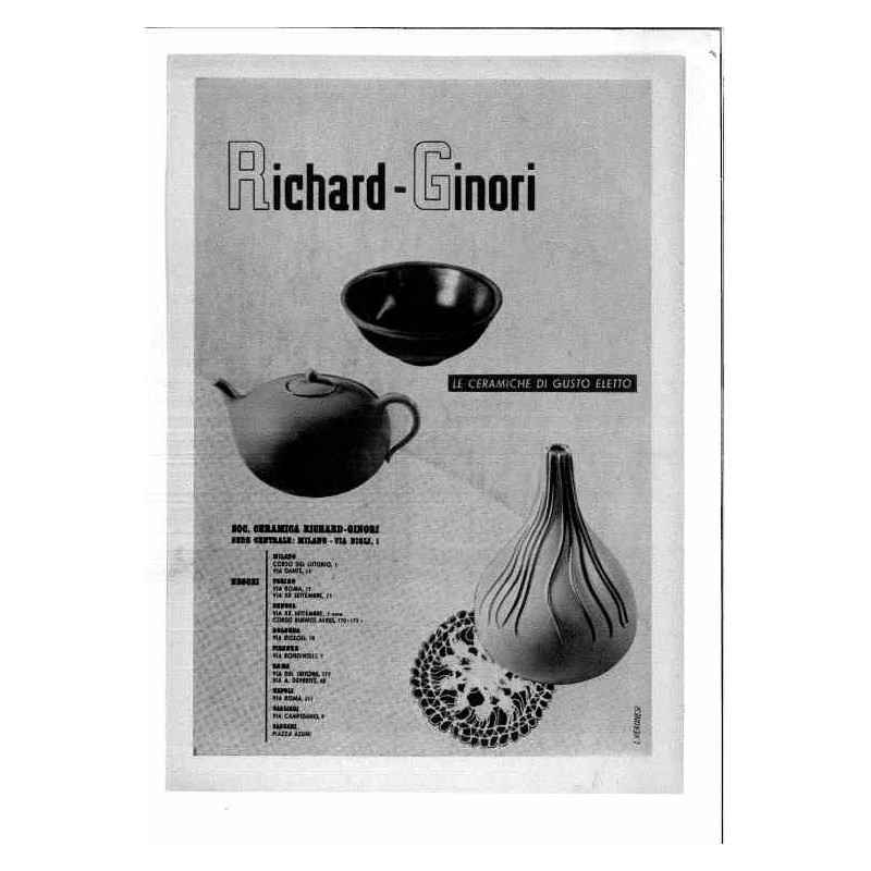 Richard Ginori Le ceramiche di gusto eletto illustrato da Veronesi L.