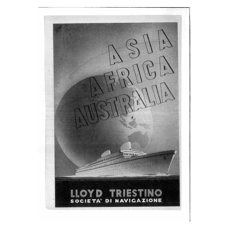 Asia Africa Australia Llyod Triestino illustrato Cenni