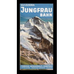 Depliant Jungfrau Bahn Svizzera anni 50