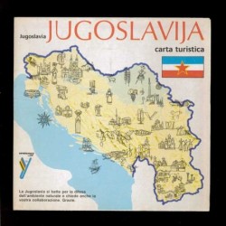 Depliant carta turistica Jugoslavia anni 70