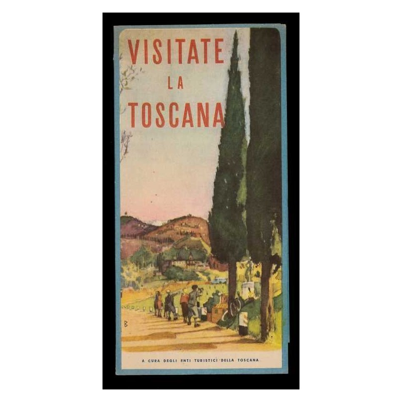 Depliant visitate la Toscana anni 60 Enit