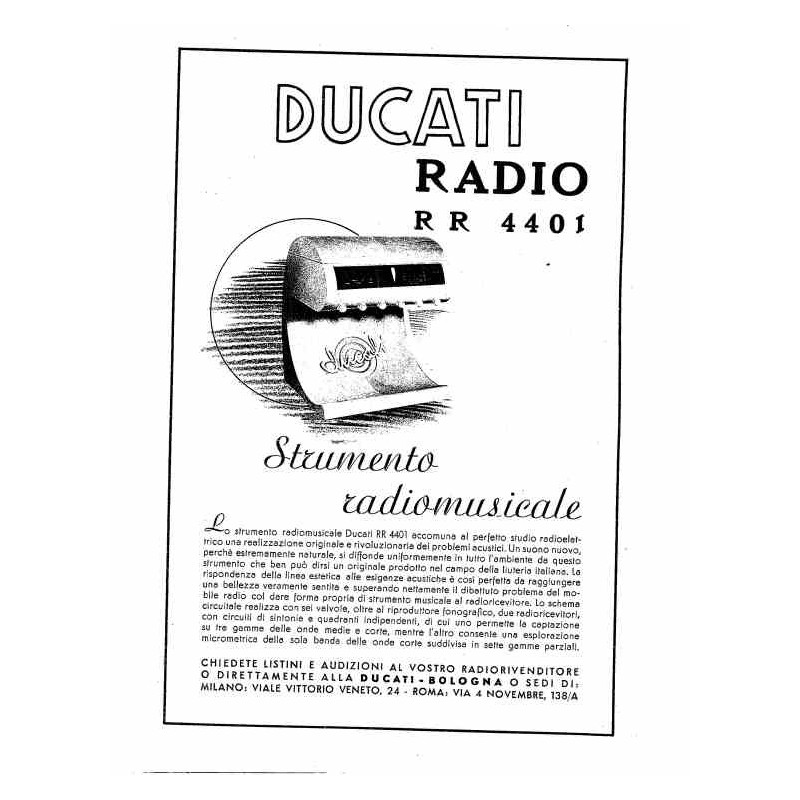 Ducati rr 4401 Strumento radio musicale