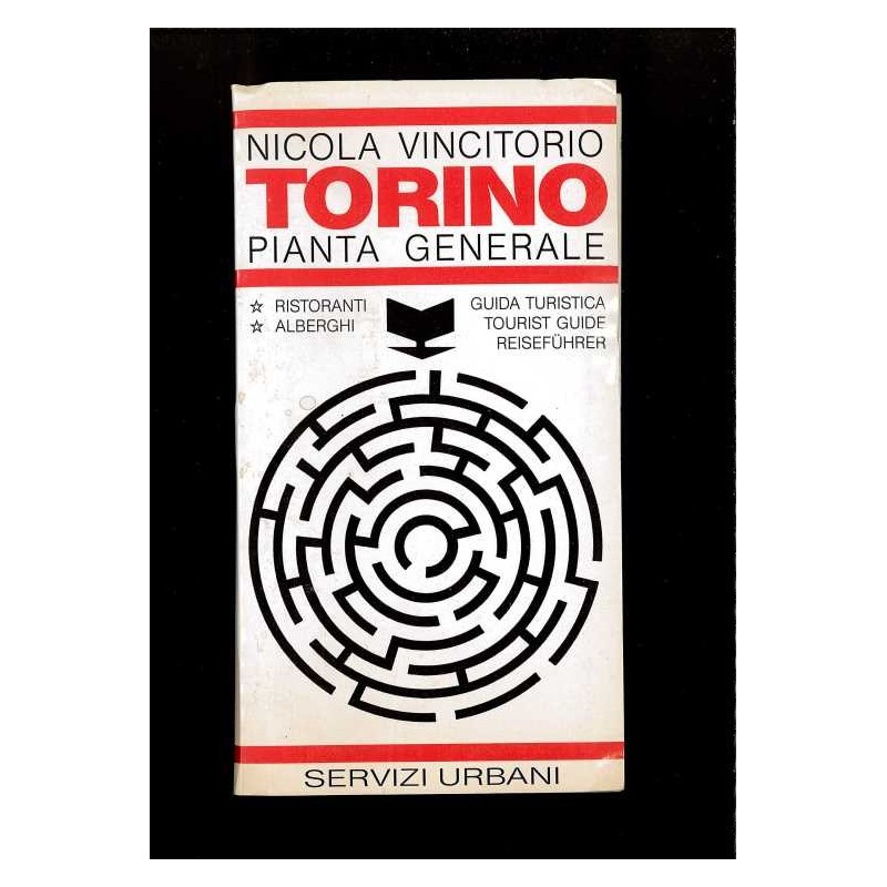 Depliant Torino Nicola Vincitorio pianta generale anni 80