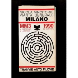 Depliant Milano Nicola Vincitorio pianta generale anni 90