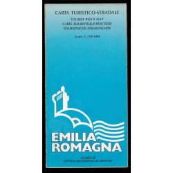 Depliant Emilia Romagna carta turistica scala 1:350.000 anni 80