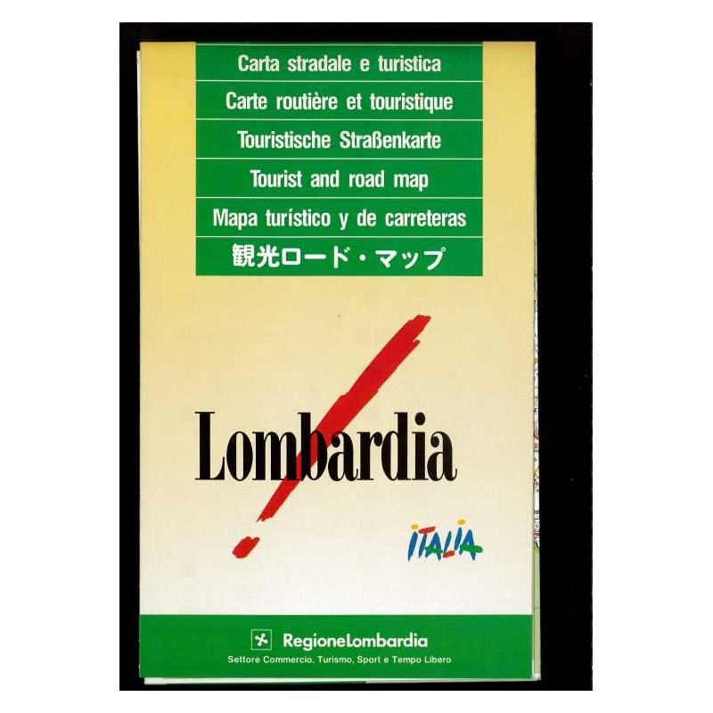 Depliant Lombardia carta stradale e turistica