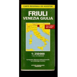 Depliant Fruili Venezia Giulia scala 1:250.000 anni 80