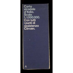 Depliant Italia scala 1:1.000.000 con punti di assistenza Citroen