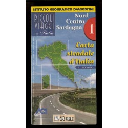 Depliant Nord Centro Sardegna scala 1:800.000 De Agostini