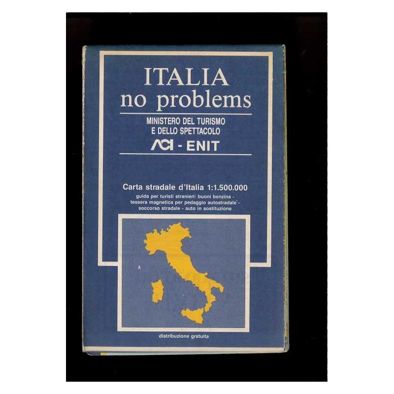 Depliant Italia Aci carta stradale scala 1:1.500.000