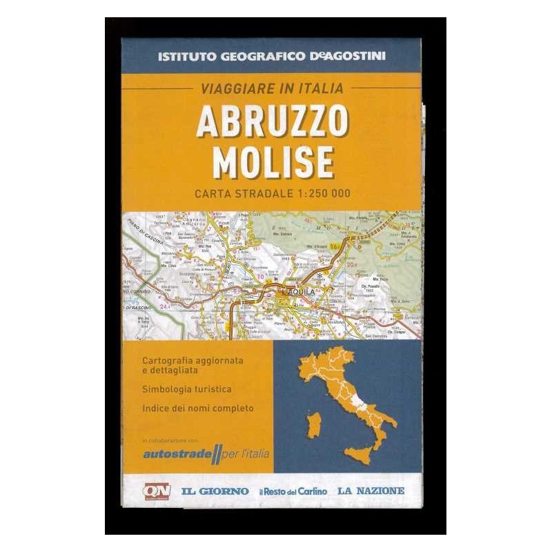 Depliant Abruzzo e Molise scala 1:250.000 De Agostini