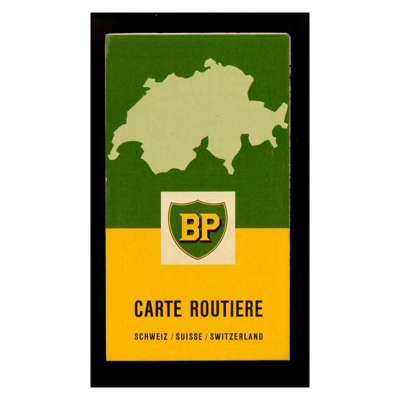 Depliant carte Routiere svizzera Bp anni 60