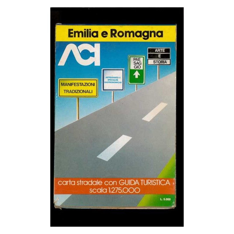 Depliant Aci Emilia Romagna carta stradale scala 1:275.000