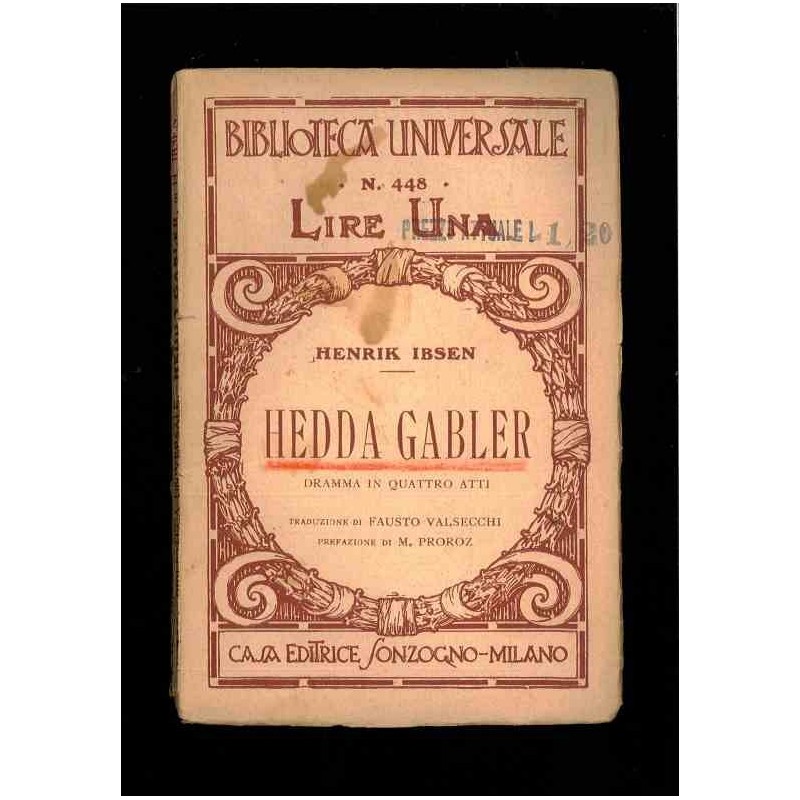 Hedda Gabler di Ibsen Henrik