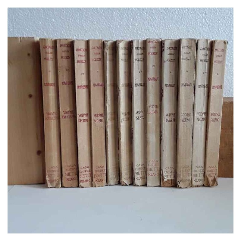 Raccolta completa delle novelle di Guy De Maupassant 12 volumi completa